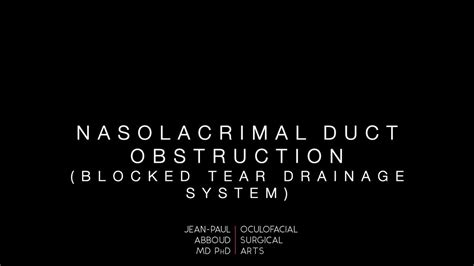 tear drainage test equipment|blocked tear drainage system.